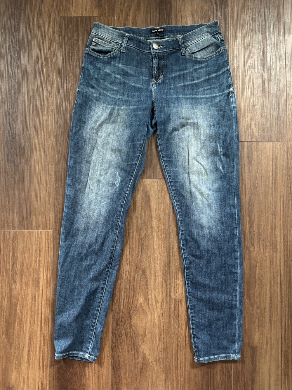 Dear John Dark Blue Skinny Jeans with Fading